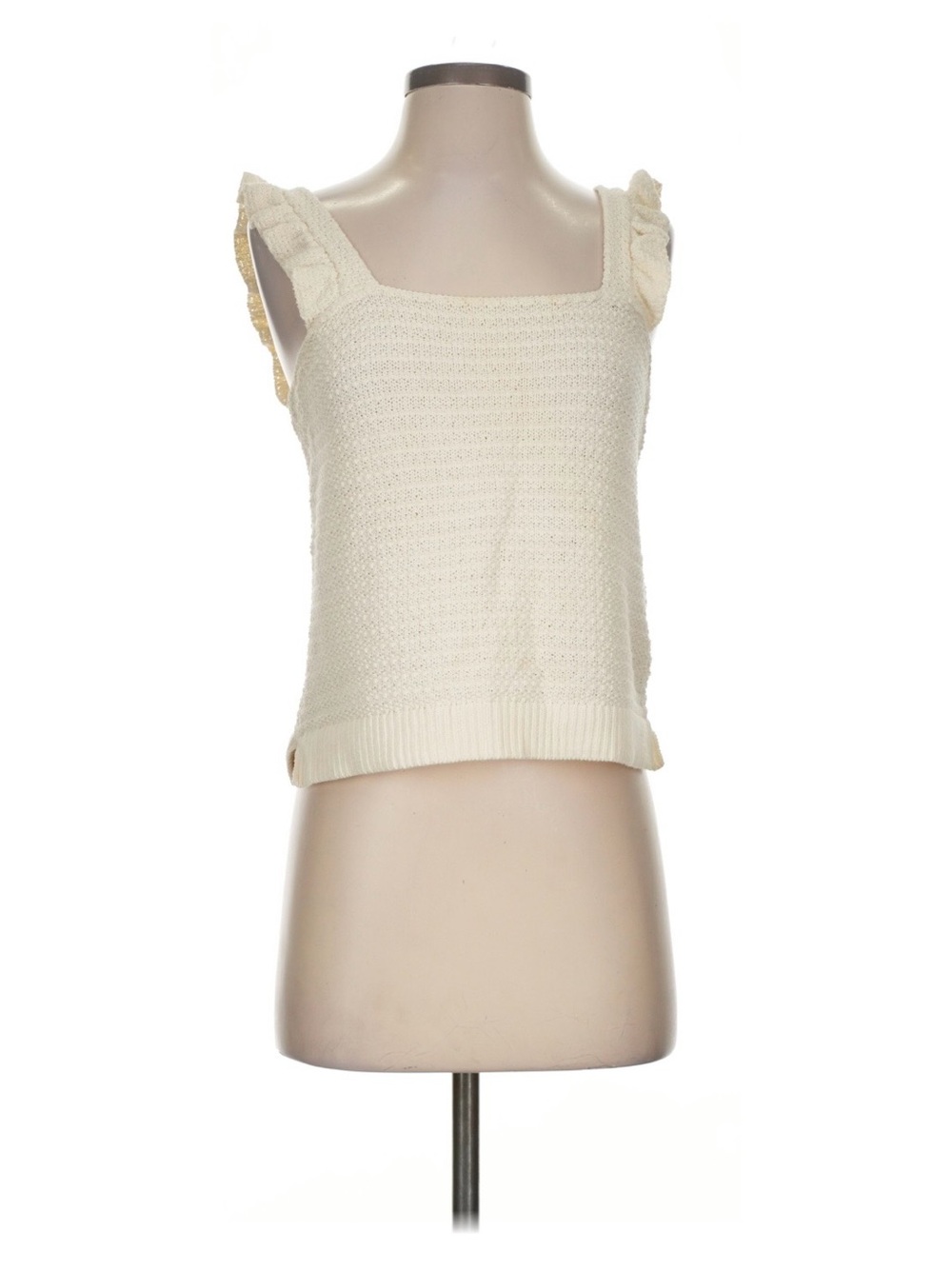 Madewell Crochet Ruffle Strap Tank Top
